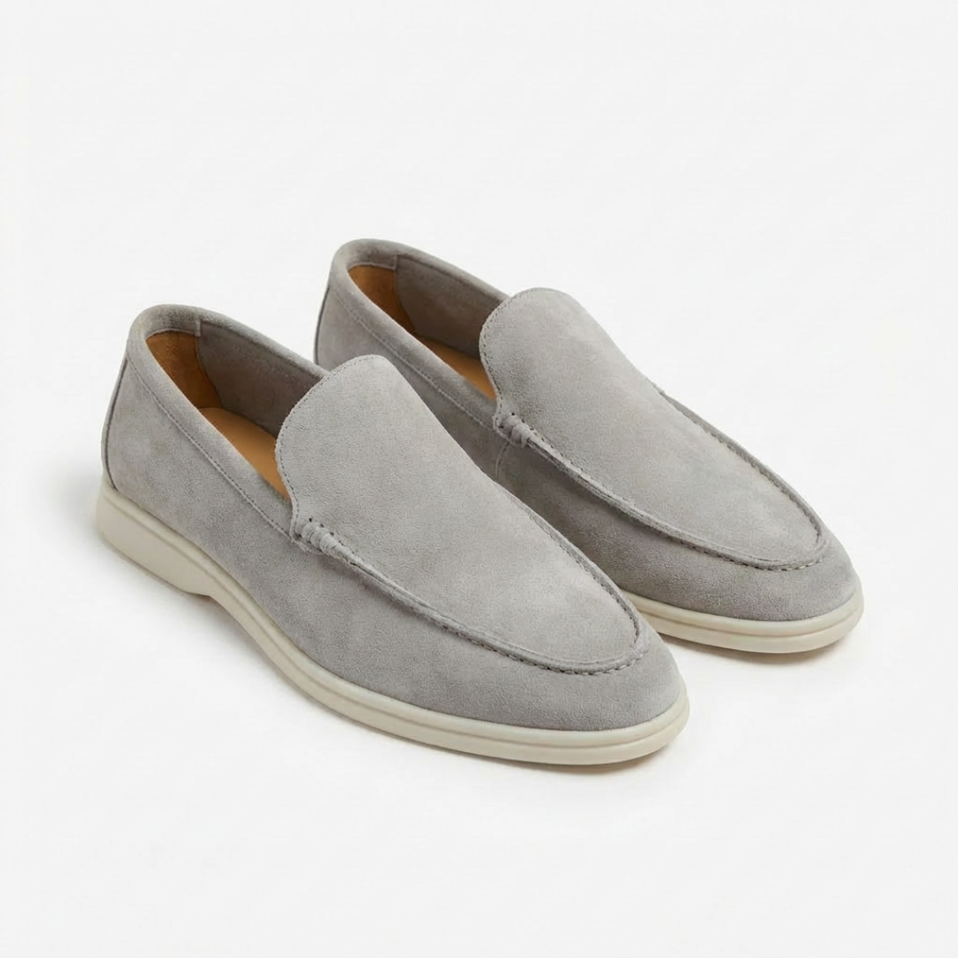 Sergio | Mocasines para hombre sin cordones con costuras visibles y suela en contraste
