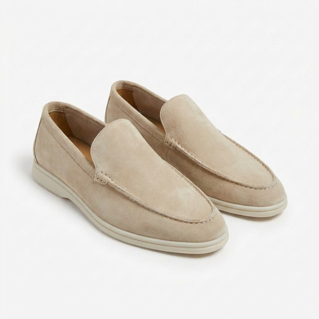 Sergio | Mocasines para hombre sin cordones con costuras visibles y suela en contraste
