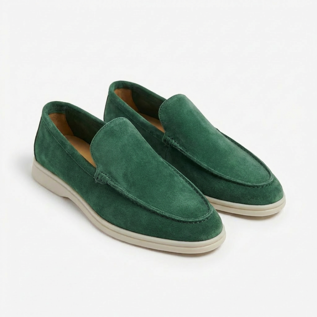Sergio | Mocasines para hombre sin cordones con costuras visibles y suela en contraste