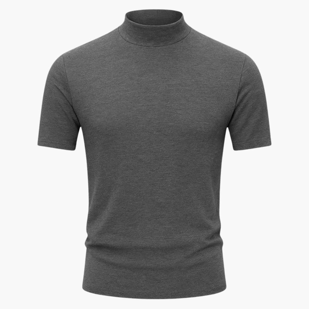 T-shirt homme à col montant et manches courtes