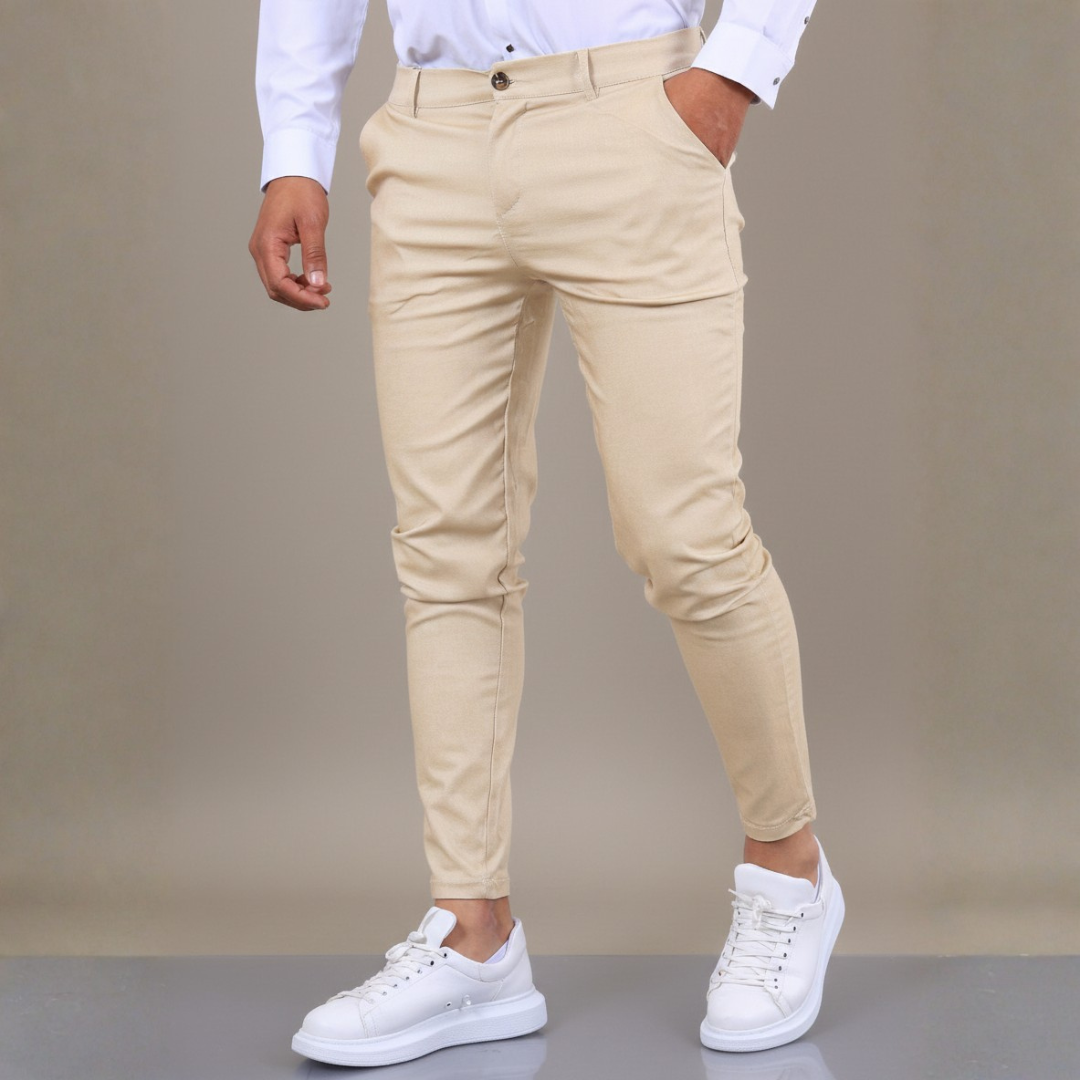 Unax | Pantalones Chino Hombre Skinny Fit Tobillo Ajustado Bolsillos Laterales Pasantes