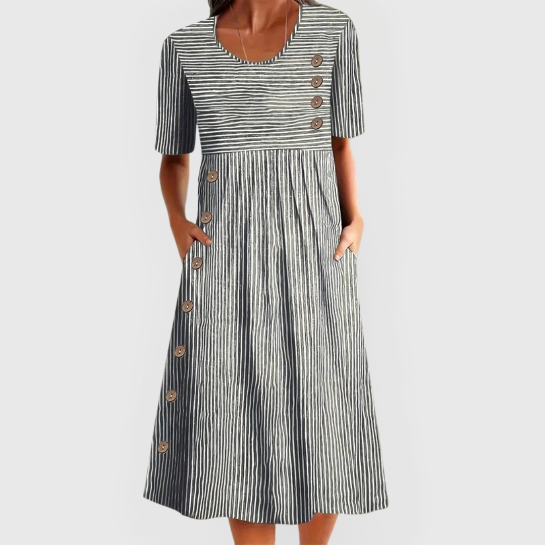 Vestido Midi | A Rayas