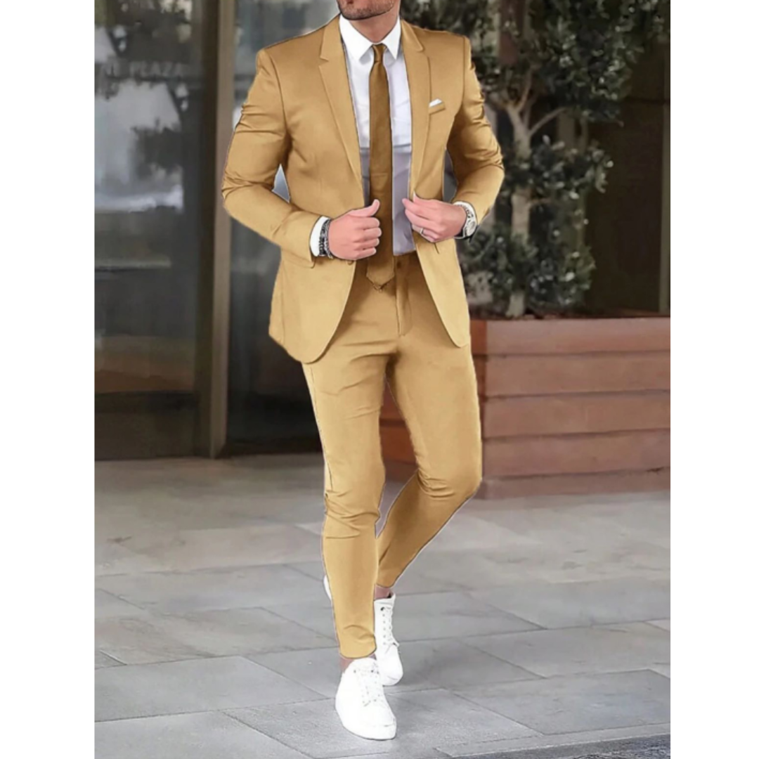 Costum modern pentru bărbat, invitat la nuntă | Costum de ceremonie