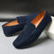 Pánské mokasíny z broušené kůže se slip-on designem