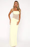 Fitted Long Dress with Lace and Adjustable Ties