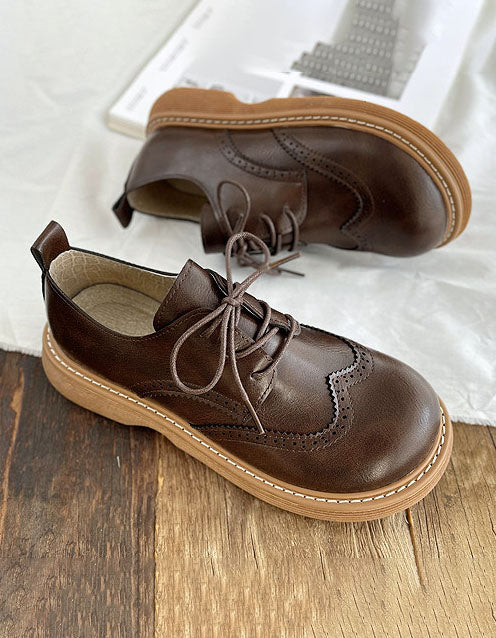 Pantofi Oxford pentru femei cu vârf pătrat lat