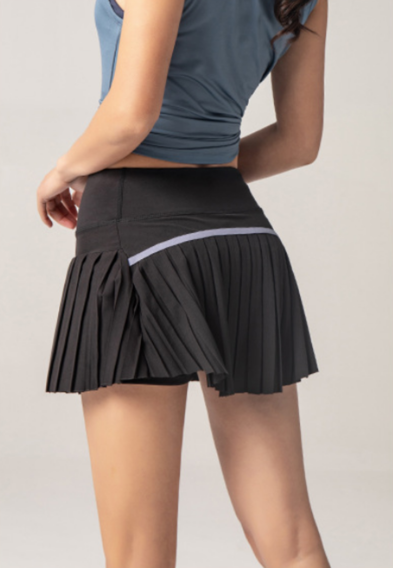 Falda Deportiva Plisada para Mujer de Cintura Alta con Shorts Integrados