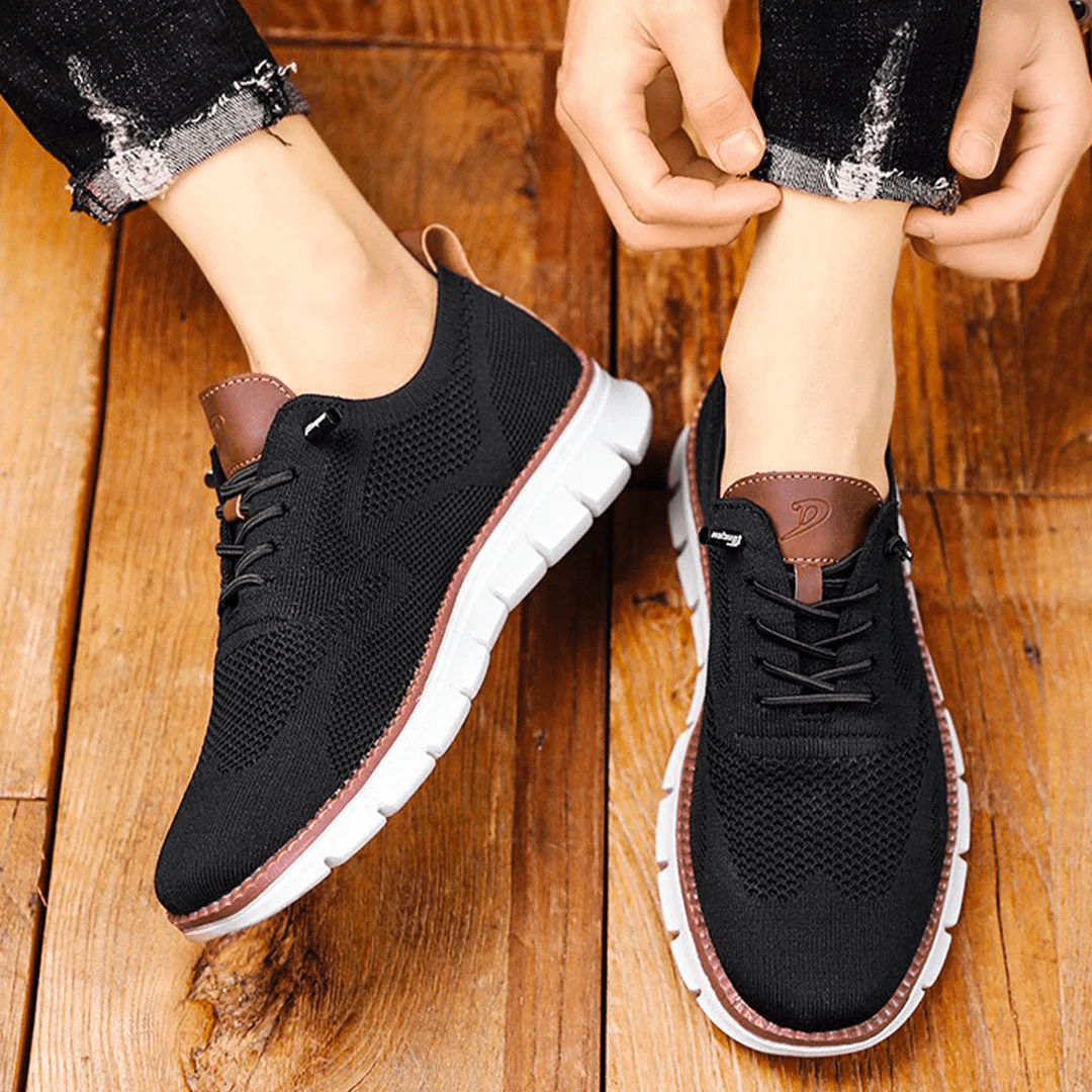 Sapatos ortopédicos respiráveis para caminhada com suporte plantar