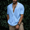 Camicia uomo estiva a maniche corte effetto lino