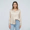 Blusa elegante da donna a maniche lunghe stile satinato moderno