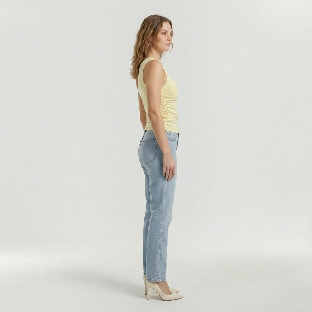 Női Slim Fit Felső – Alapvető Ujjatlan Nyári Póló
