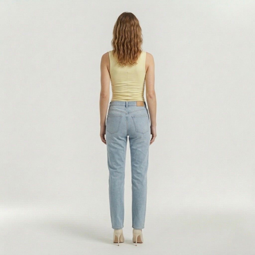 Női Slim Fit Felső – Alapvető Ujjatlan Nyári Póló