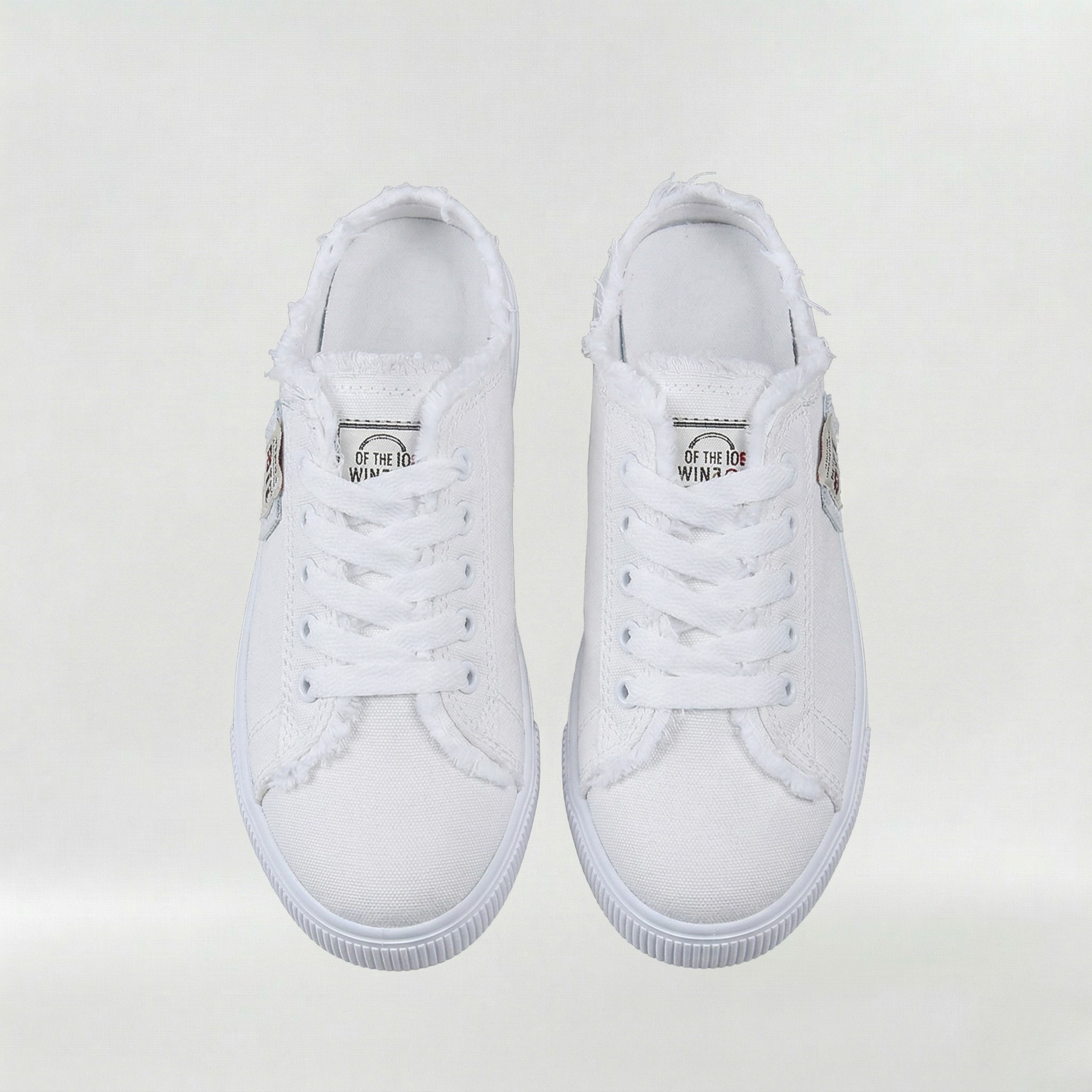 Sneakers Donna Casual in Tela con Lacci Scarpe Basse Estive Comode Senza Tallone