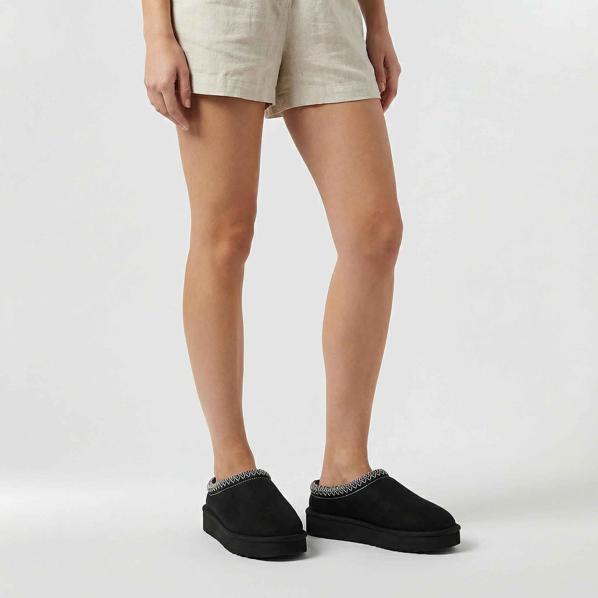 Chaussons d'hiver pour femme avec semelle plateforme, chaussures d'intérieur chaudes, style pantoufles décontractées
