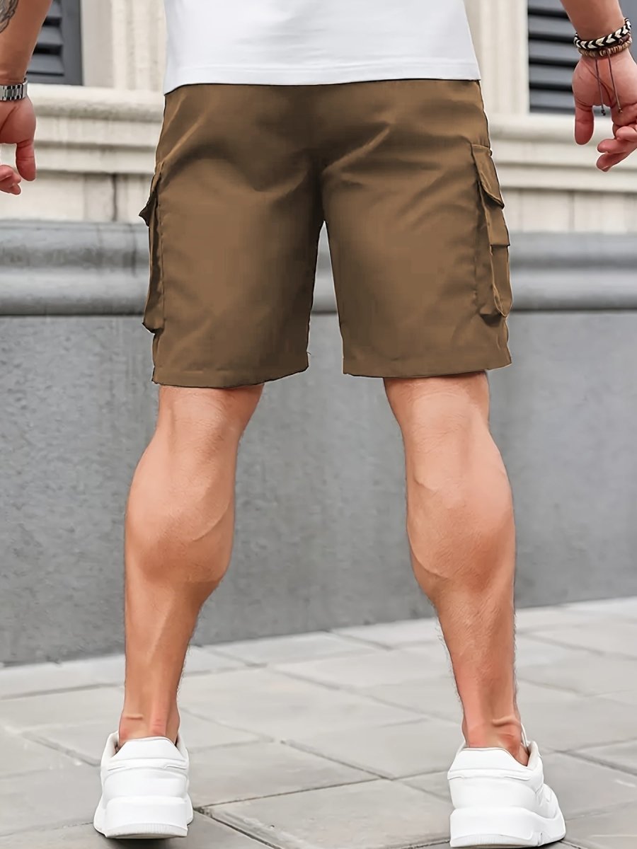 Letvægts cargo-shorts til mænd med lynlåslommer