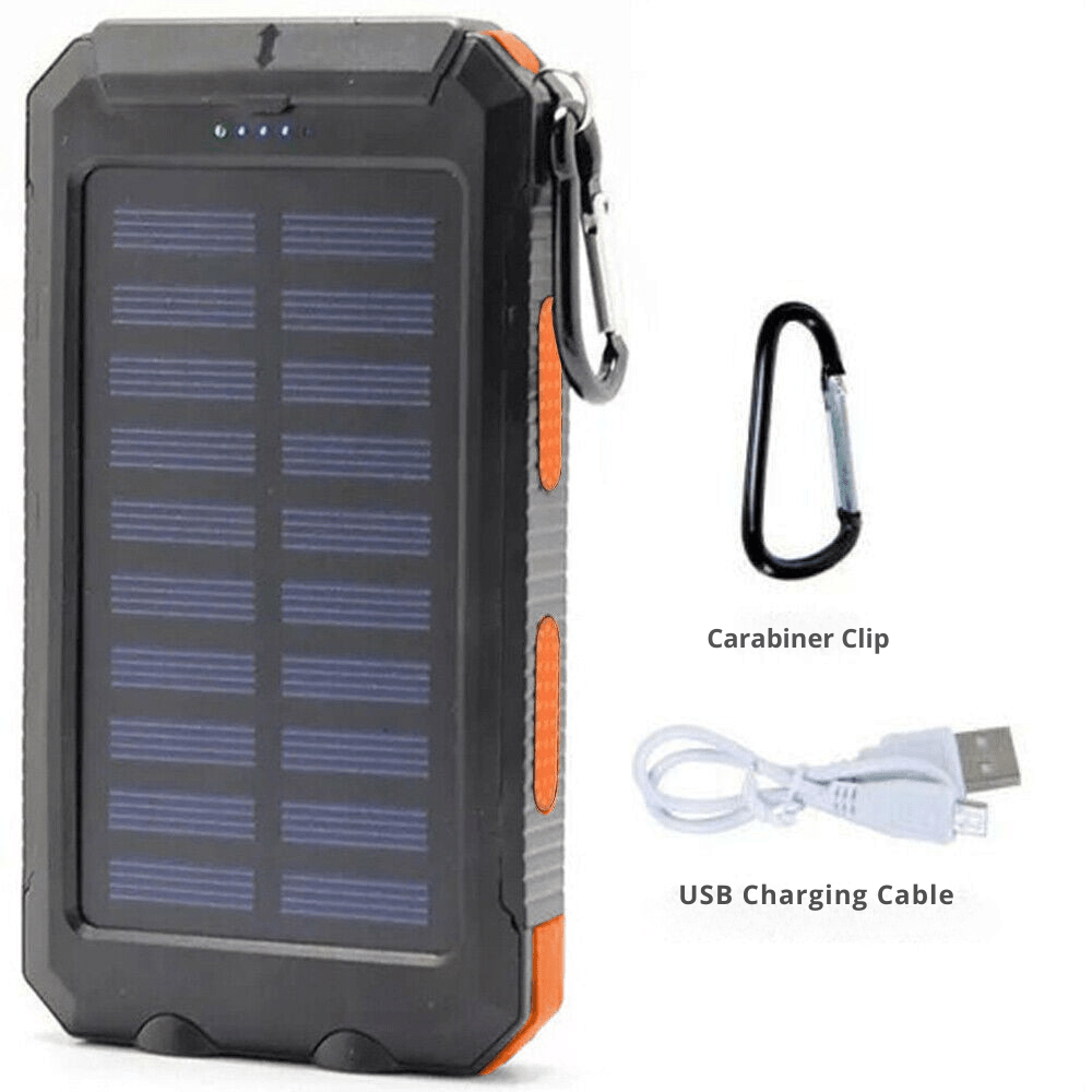 Solární powerbanka 10000 mAh, vodotěsná a nárazuvzdorná