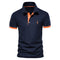 Tricou Polo pentru bărbați cu mâneci scurte din bumbac, cu guler clasic