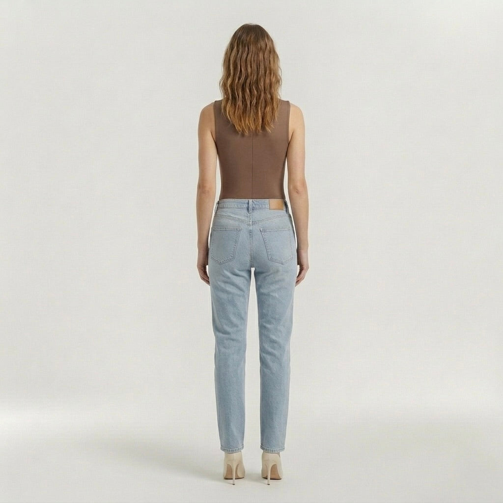 Női Slim Fit Felső – Alapvető Ujjatlan Nyári Póló