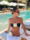 Women's Bandeau Bikini with Elegant Floral Details