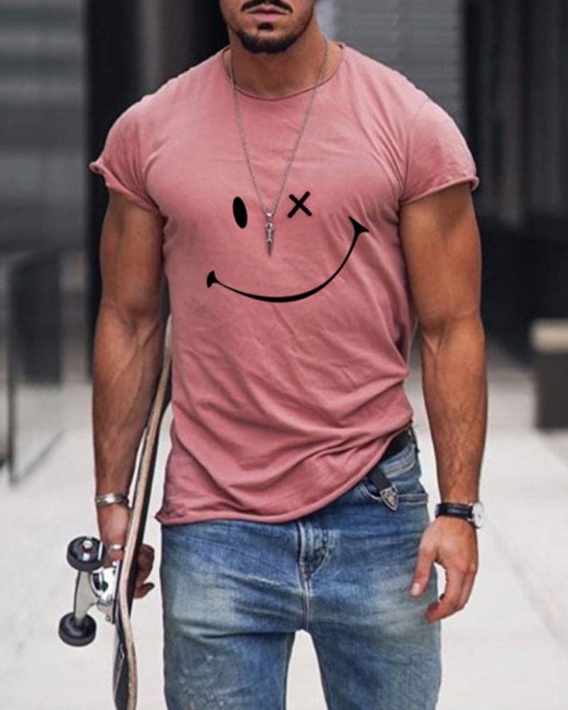 T-shirt Uomo in Cotone a Manica Corta Girocollo | Maglietta Casual Regular Fit per Uso Quotidiano Leggera e Traspirante