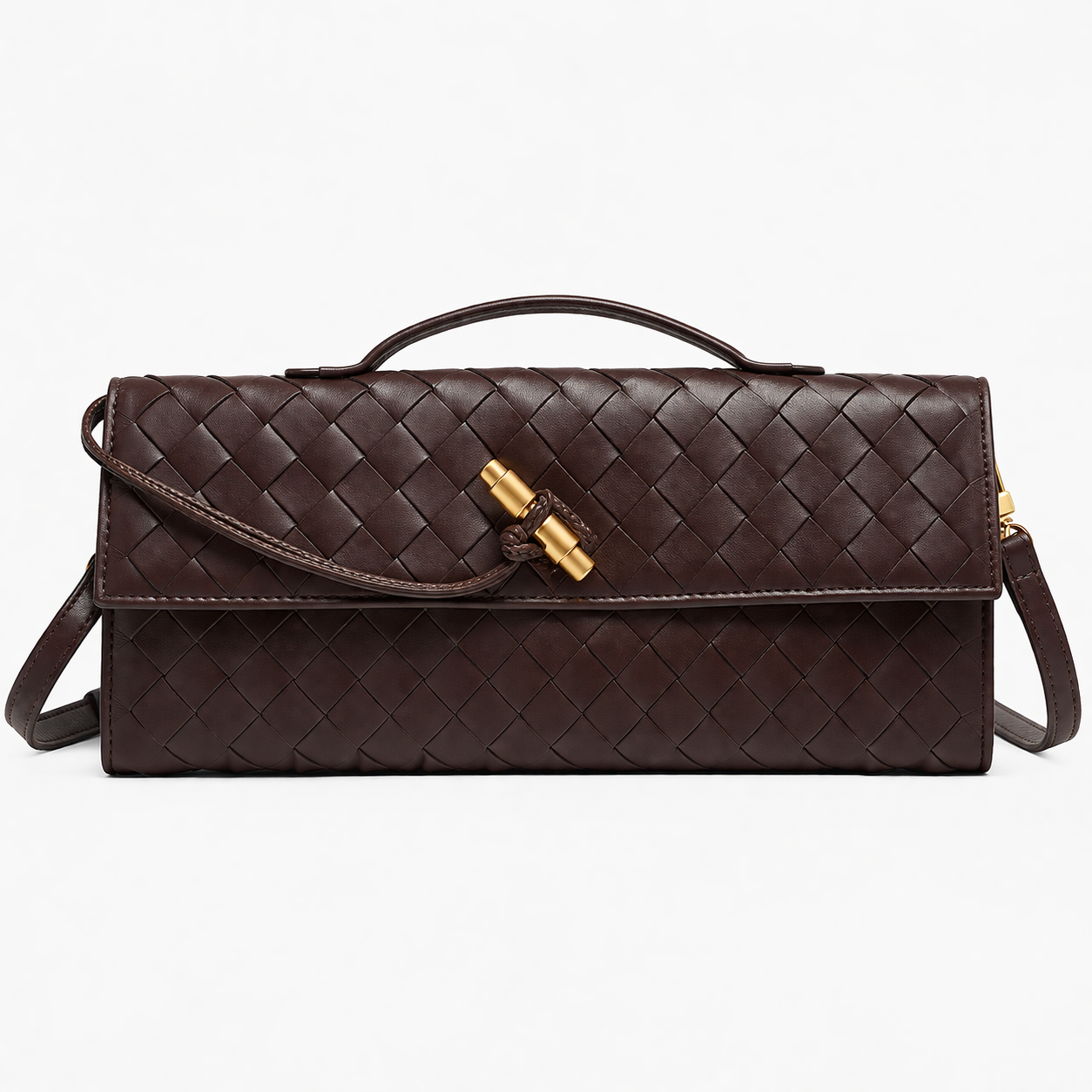 Woven Clutch with Removable Shoulder Strap