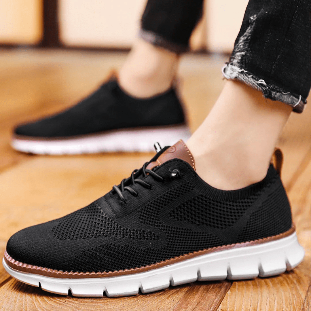 Sapatos ortopédicos respiráveis para caminhada com suporte plantar