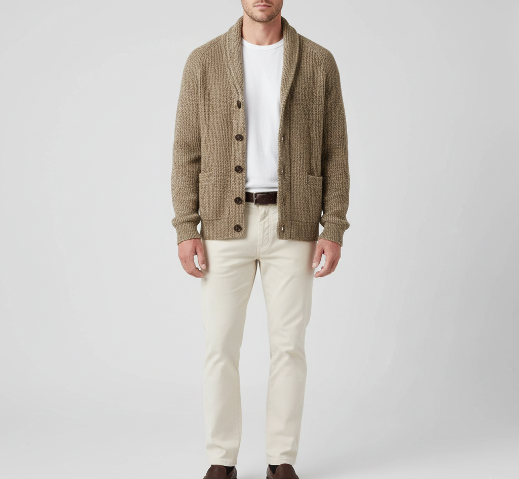 Valerios Fashion cardigan uomo in lana
