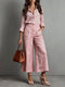 Carmen | Women's High-Waist Linen Palazzo Pants Set