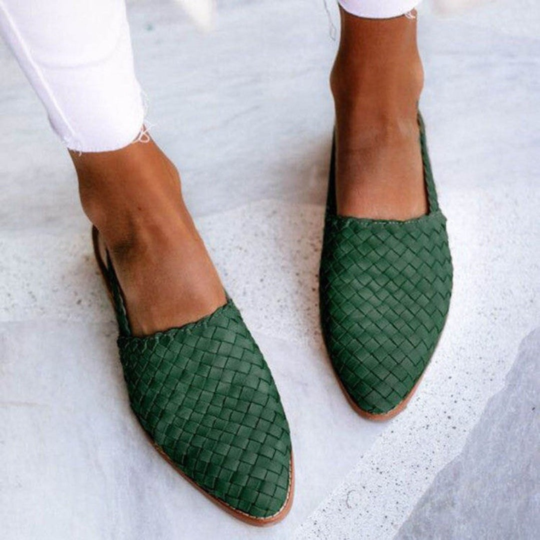 Cristina | Dámske balerínky so zapínaním na pätu Intrecciate