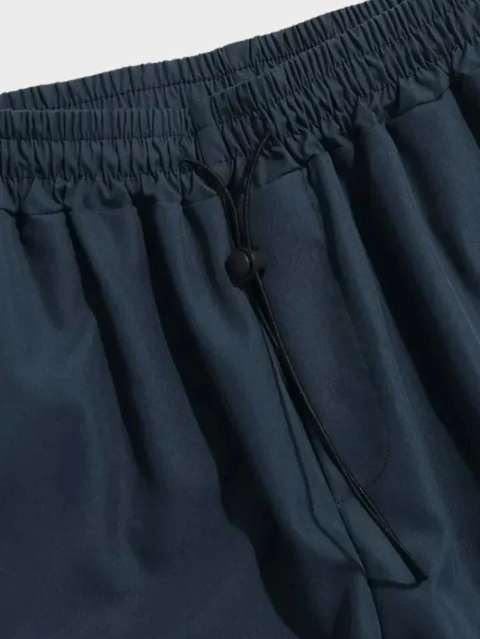 Men's Oversized Cargo Pants with Utility Pockets and Elastic Waistband