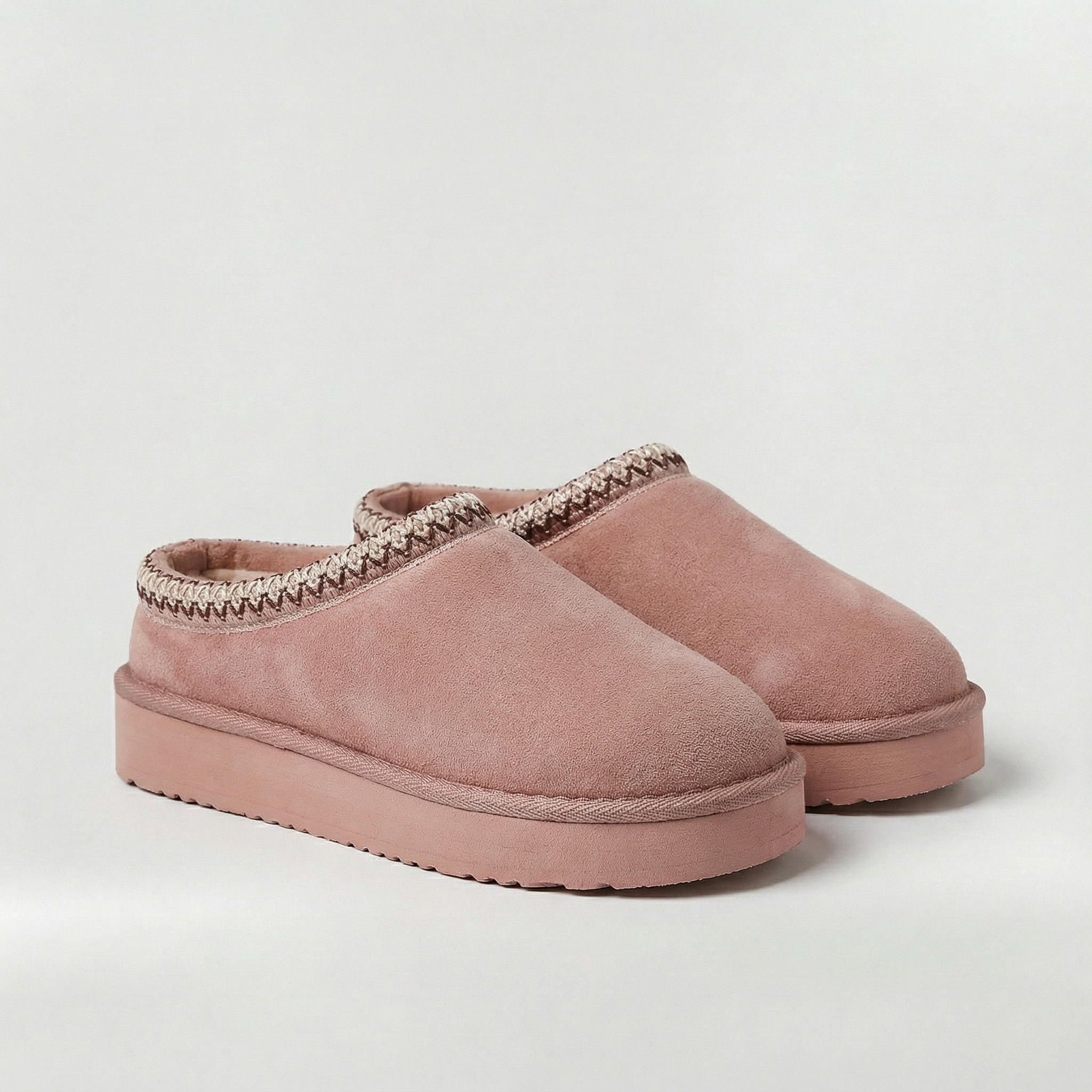 Chaussons d'hiver pour femme avec semelle plateforme, chaussures d'intérieur chaudes, style pantoufles décontractées