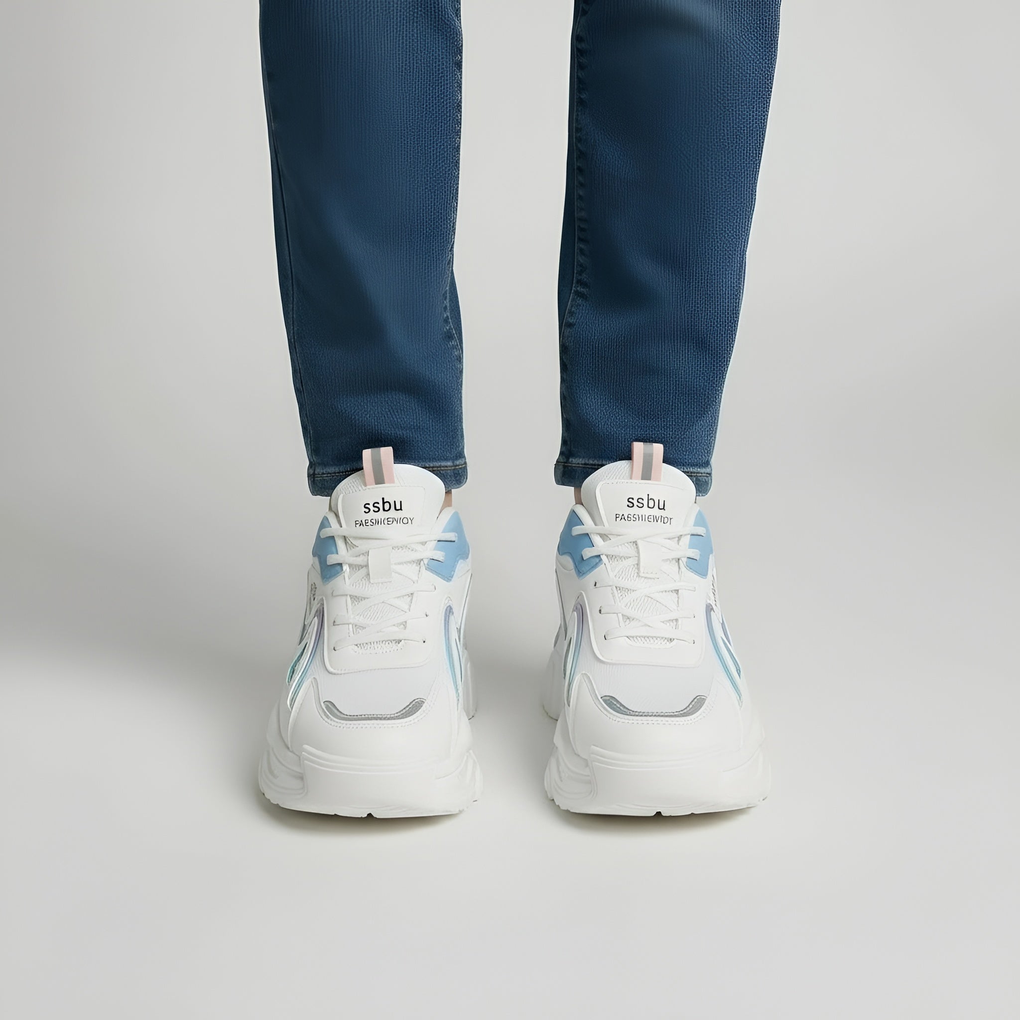 Γυναικεία chunky sneakers με πλατφόρμα, αθλητικά παπούτσια με ψηλή σόλα, casual με κορδόνια, άνετα