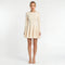 Robe courte femme à manches longues avec jupe évasée robe décontractée élégante