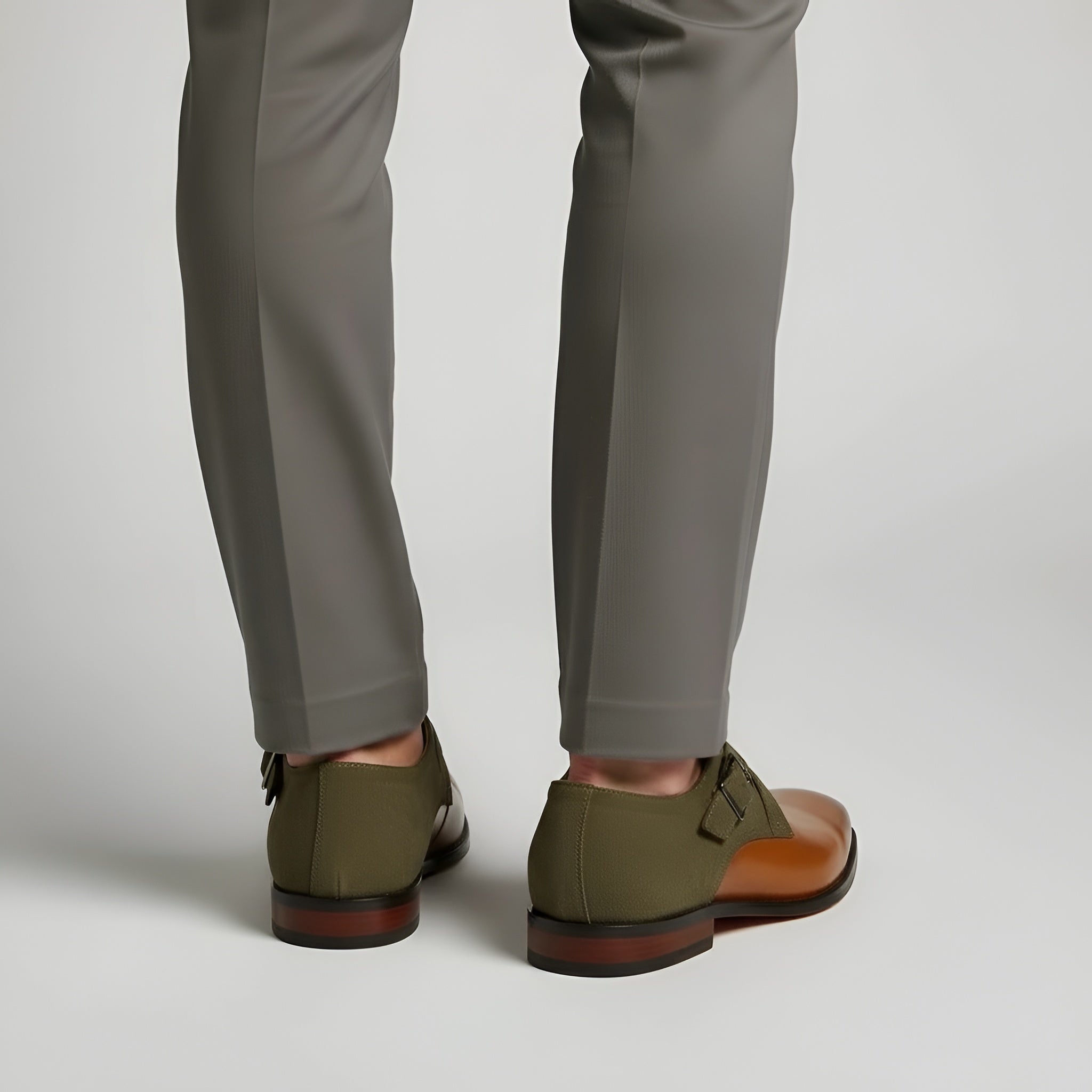 Επίσημα Ανδρικά Παπούτσια Monk Strap με Τόκα από Συνθετικό Δέρμα Επίσημα Ανδρικά Παπούτσια