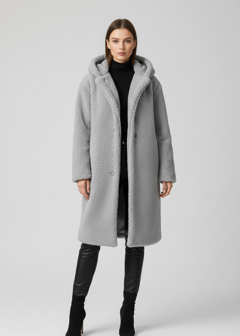 Valerios Fashion cappotto donna in pelliccia sintetica