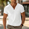 T-shirt homme à manches courtes avec col en V Henley