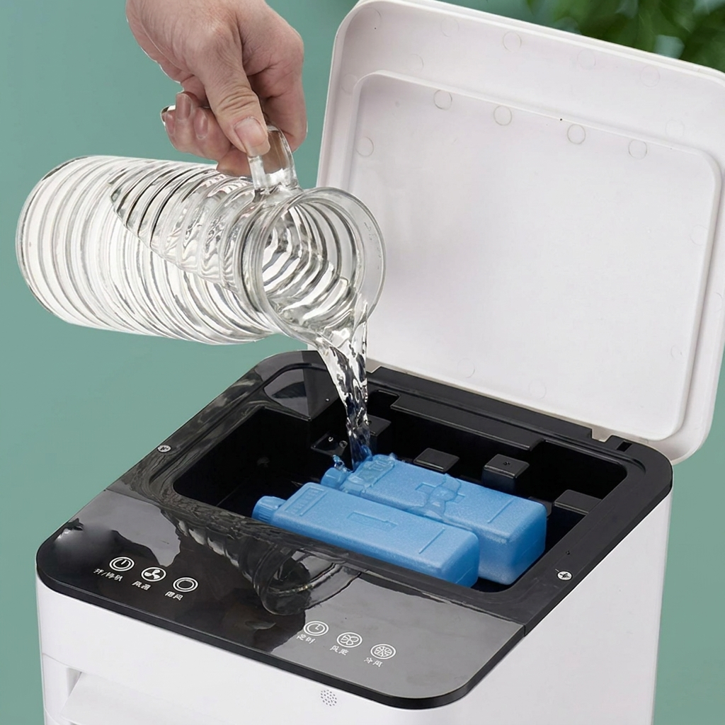 Refroidisseur évaporatif portable avec réservoir