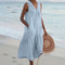 Women's Long Sleeveless Dress with Loose Fit
