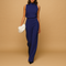 Elegant Women's Sleeveless Jumpsuit with Wide-Leg Pants