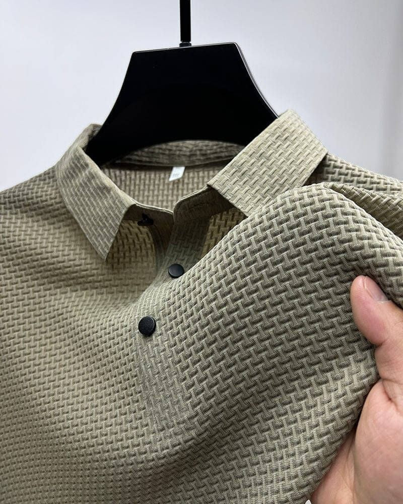 Elegantní letní hedvábná košile s luxusním úpletem