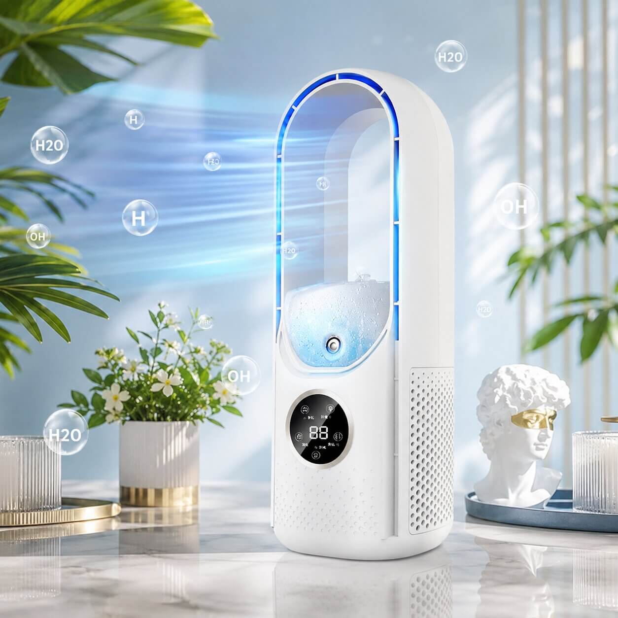 Ventilateur tour sans pales silencieux pour bureau
