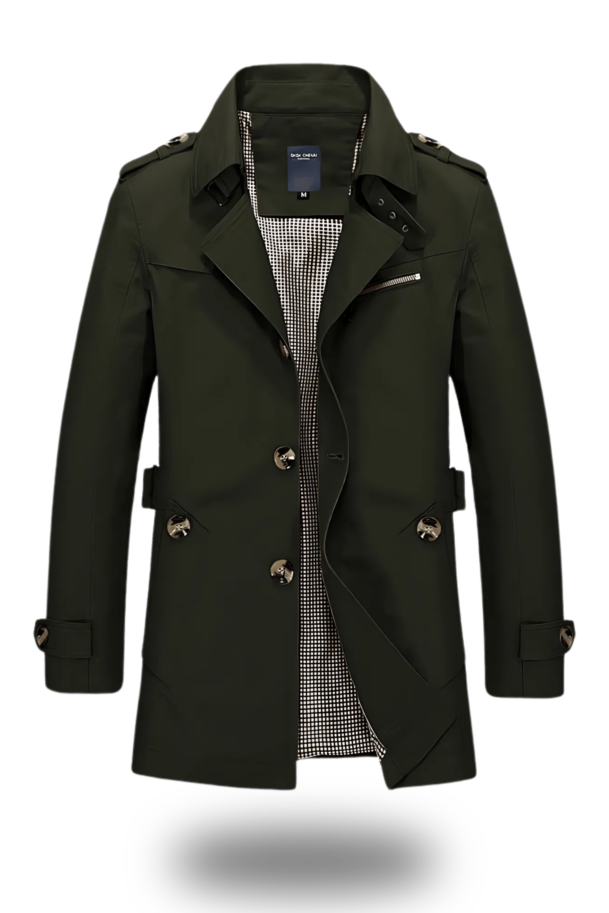 Cappotto Trench Lungo da Uomo Slim Fit Caldo Classico a Doppio Petto | Soprabito Invernale