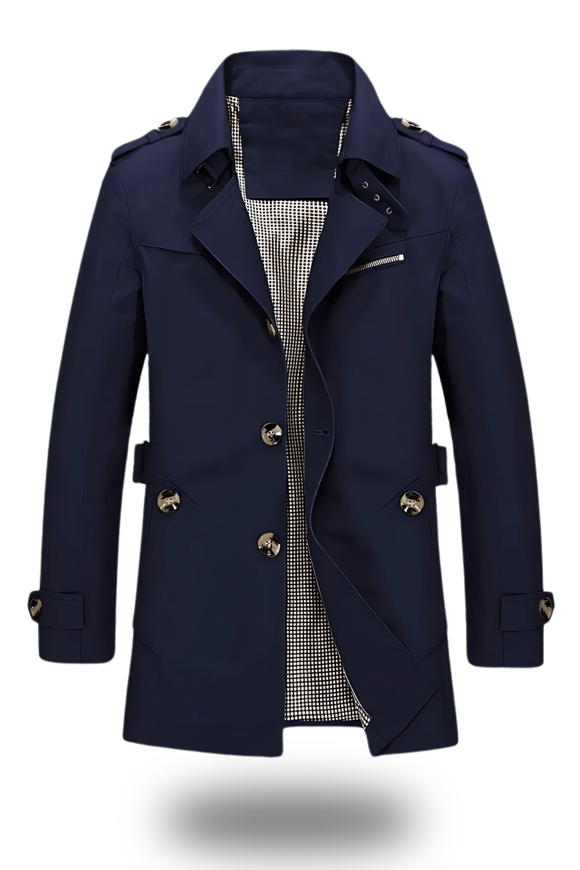 Cappotto Trench Lungo da Uomo Slim Fit Caldo Classico a Doppio Petto | Soprabito Invernale
