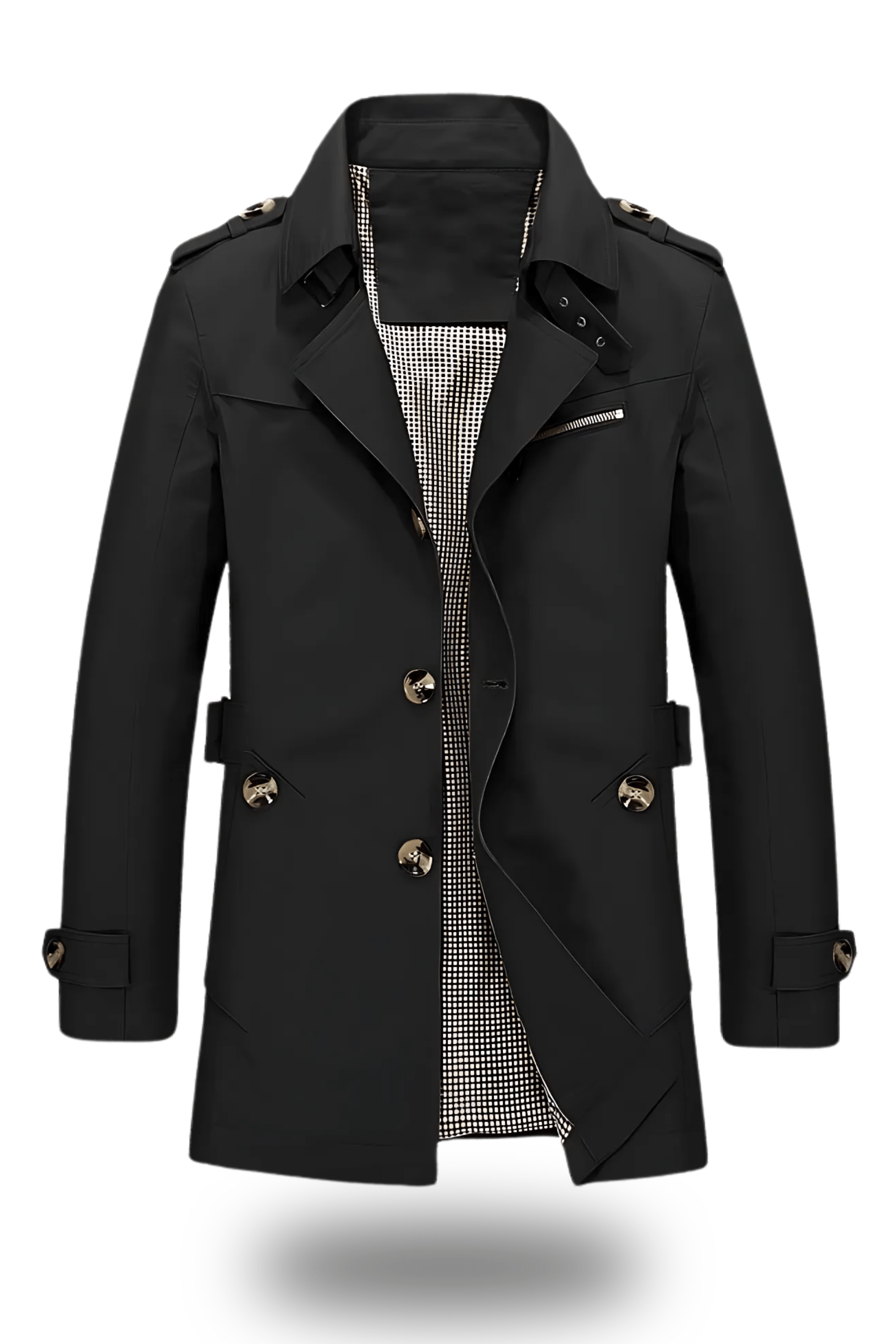 Cappotto Trench Lungo da Uomo Slim Fit Caldo Classico a Doppio Petto | Soprabito Invernale