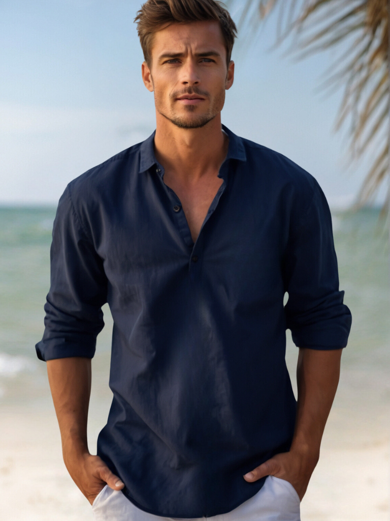 Men's Casual Summer Shirt in Breathable Fabric