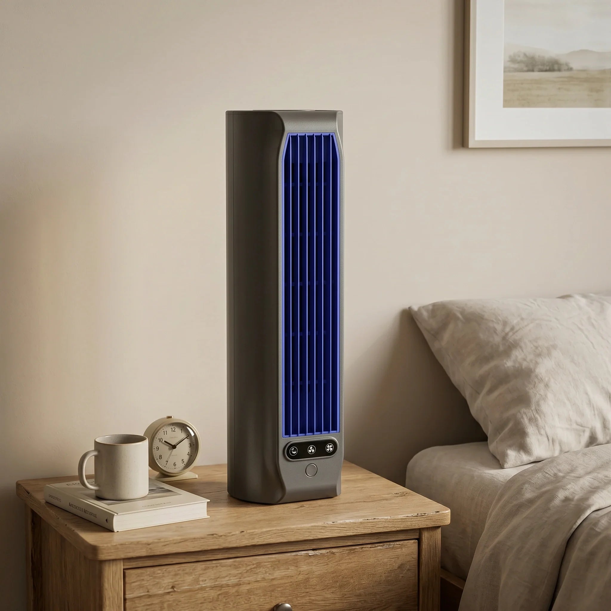 Compact Tower Fan with Oscillation for Home and Office