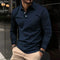 Polo para hombre de manga larga con ajuste regular y cuello