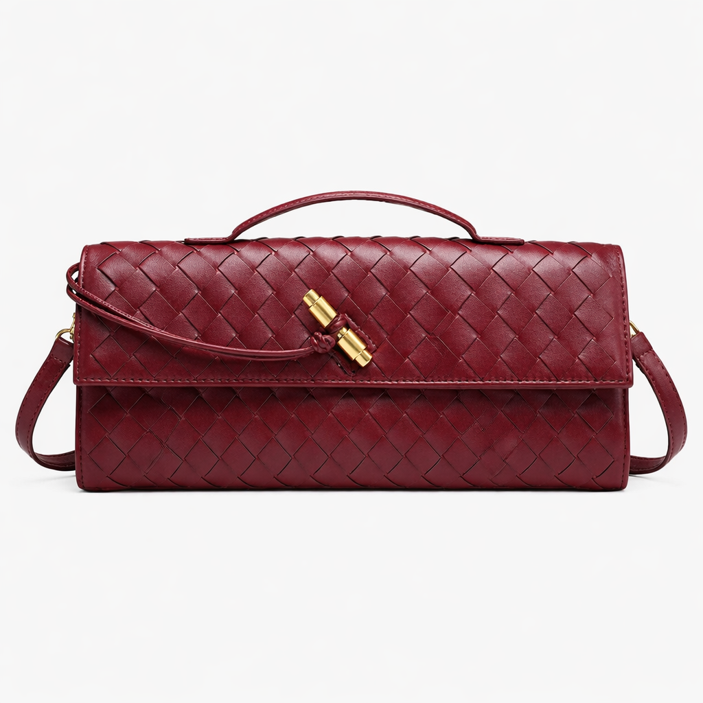 Woven Clutch with Removable Shoulder Strap