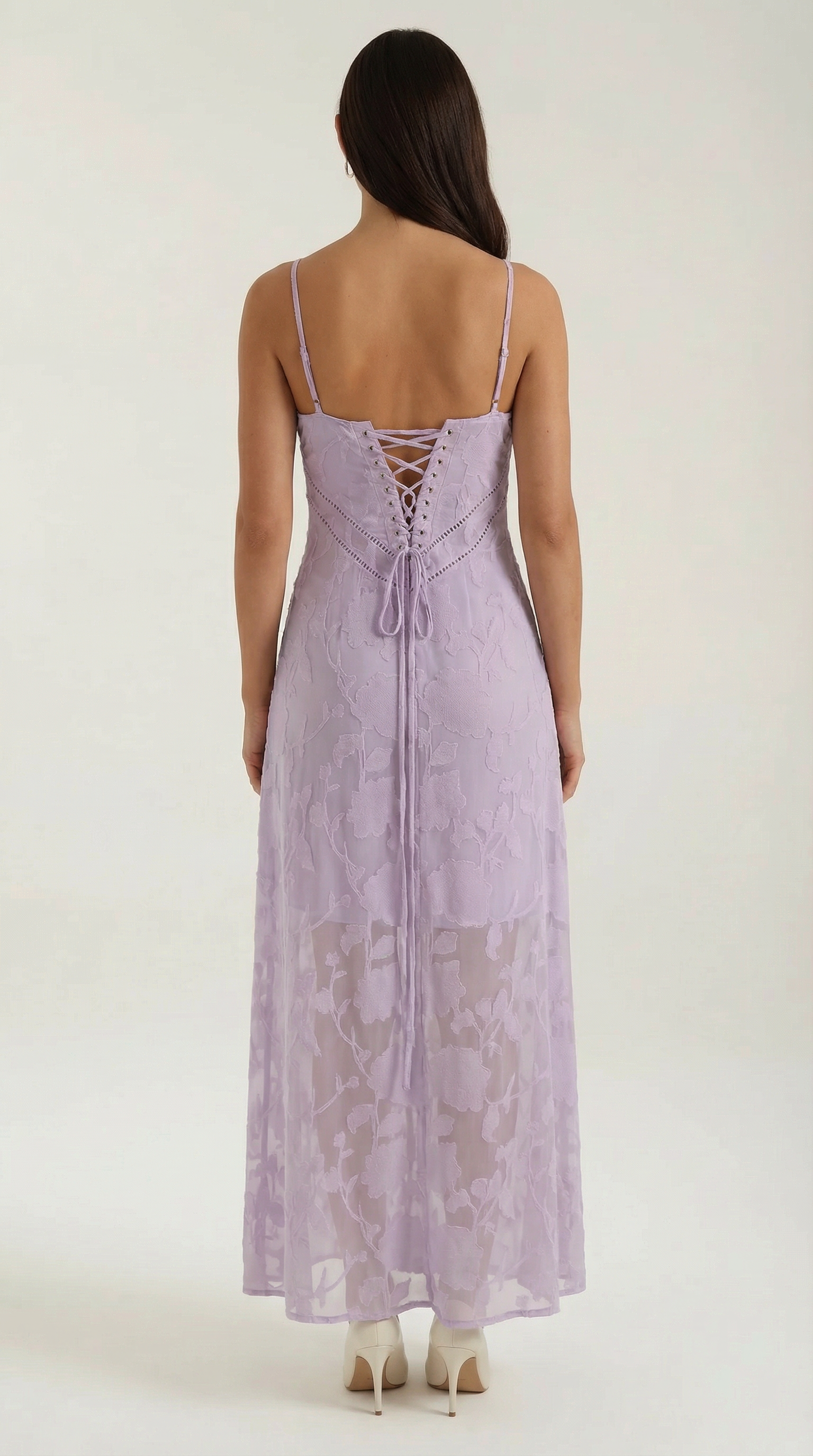 Arabelle Maxi Dress in Jacquard Fabric