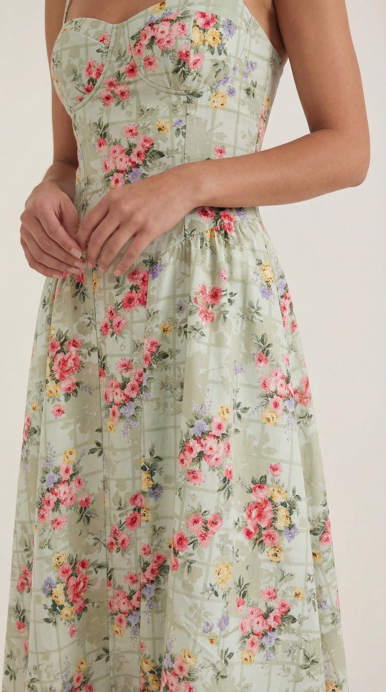 Odette Midi Dress with Bodice
